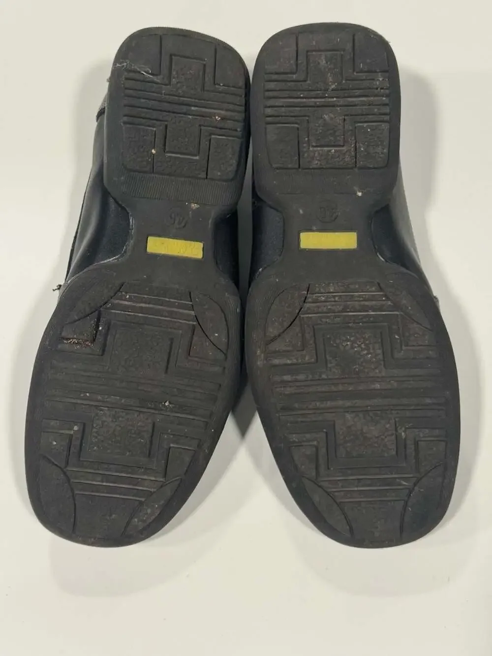 Kenneth Cole Reaction Driving Dime Black Faux Leather Moccasin Shoes 4.5Y
